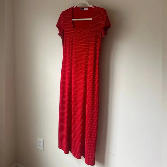 Vintage California Concepts Red Polka Dot Dress - Picture 3 of 10